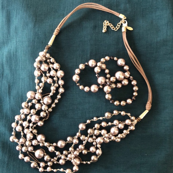 Chico's Jewelry - Chico’s necklace & 3 matching bracelets ‼️